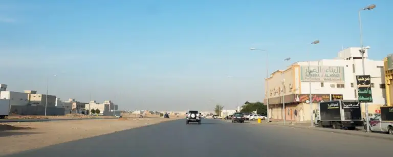 Asphalt private road and entrance in Riyadh